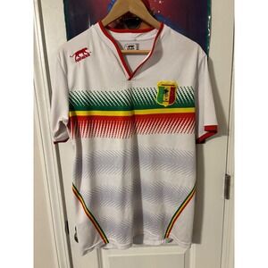 AIRNESS Mali National Football Team Soccer Jersey White Red Green Yellow Men